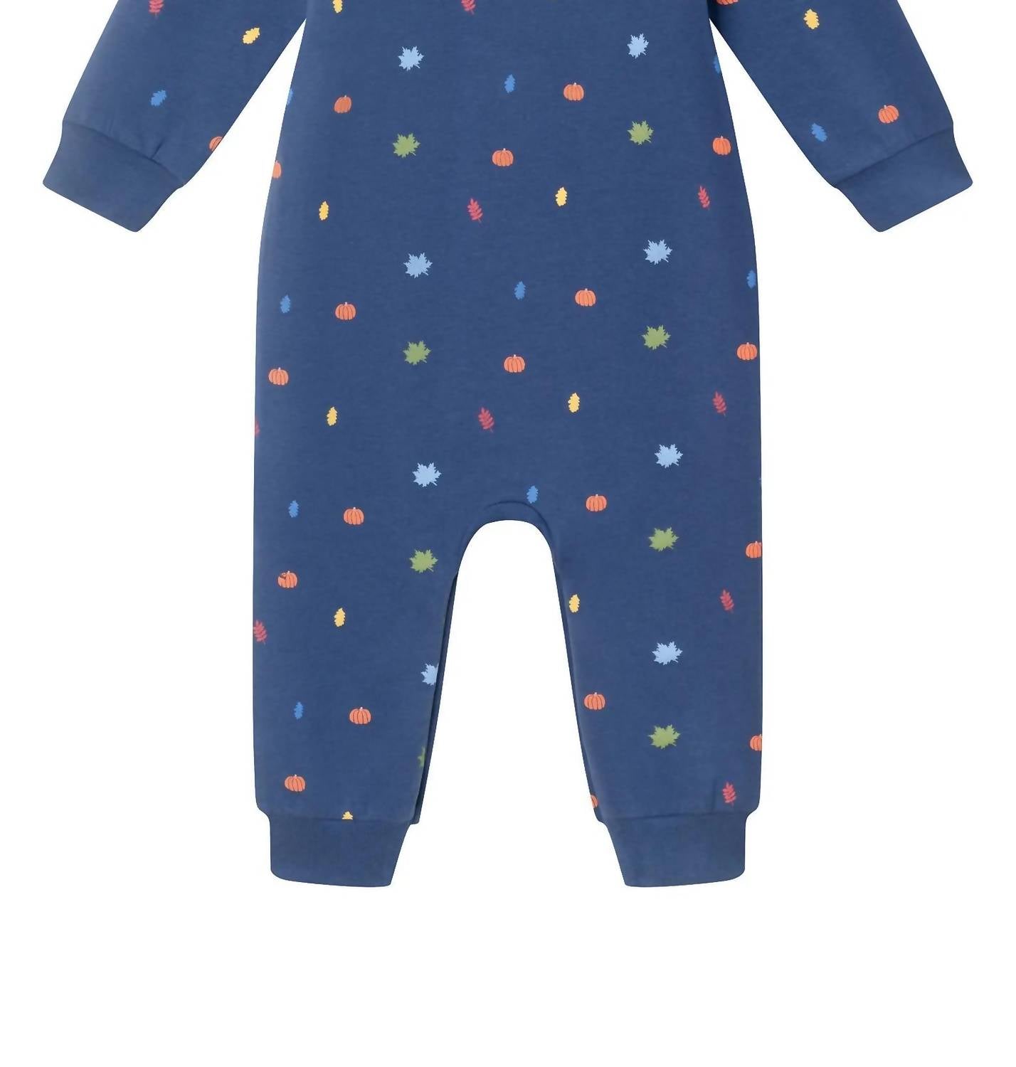 Boy's Fall Themed Rugby Romper