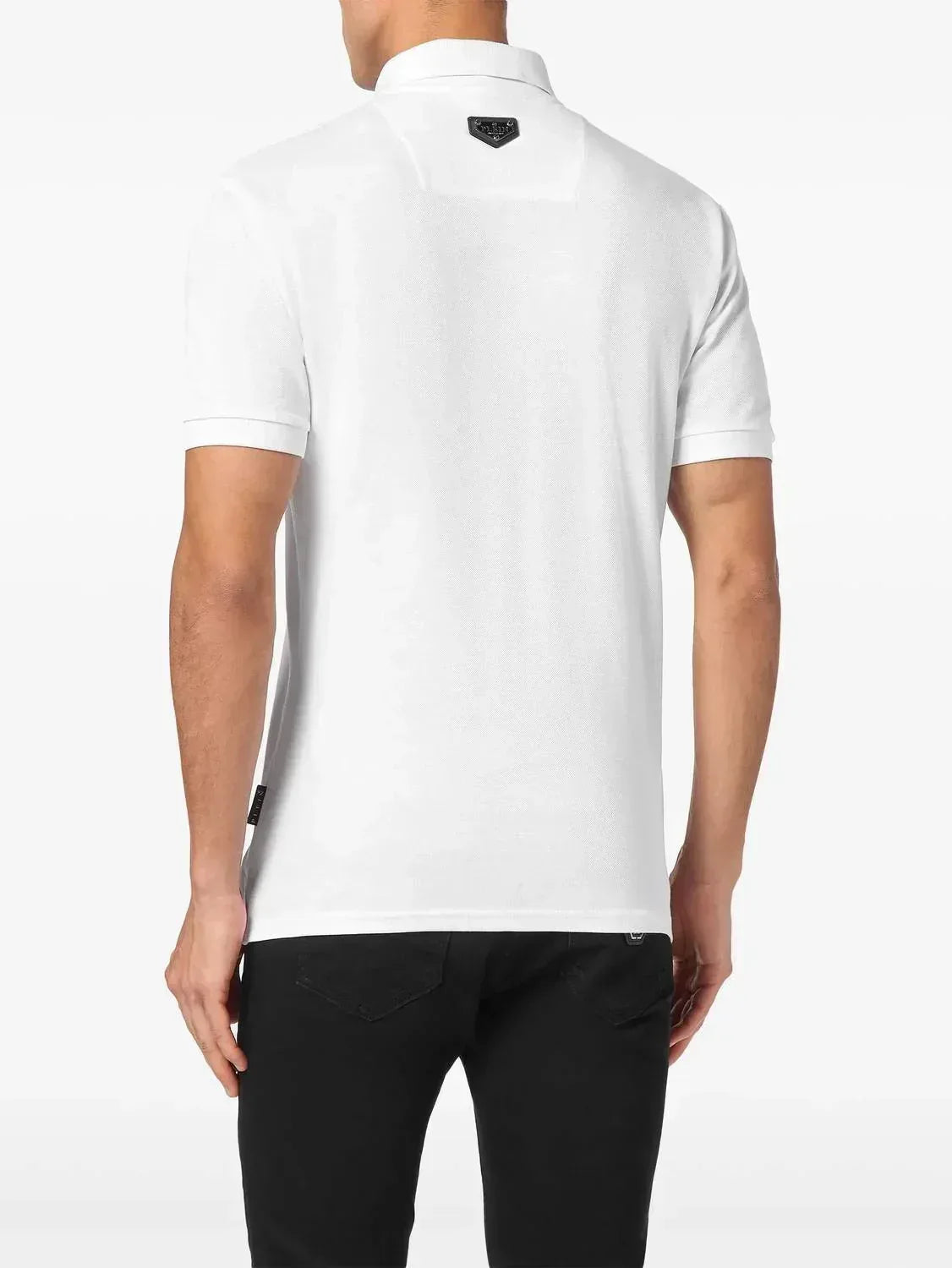 PHILIPP PLEIN - Embroidered Skull Bones Graphic Polo Shirt - Rack Hunt