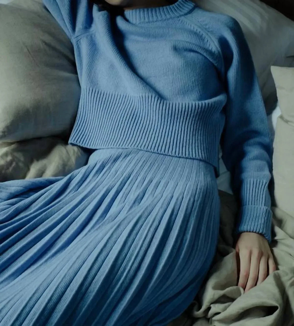 Lèmme - Cashmere Mix Roll-up Cuff Crewneck Sweater - Rack Hunt