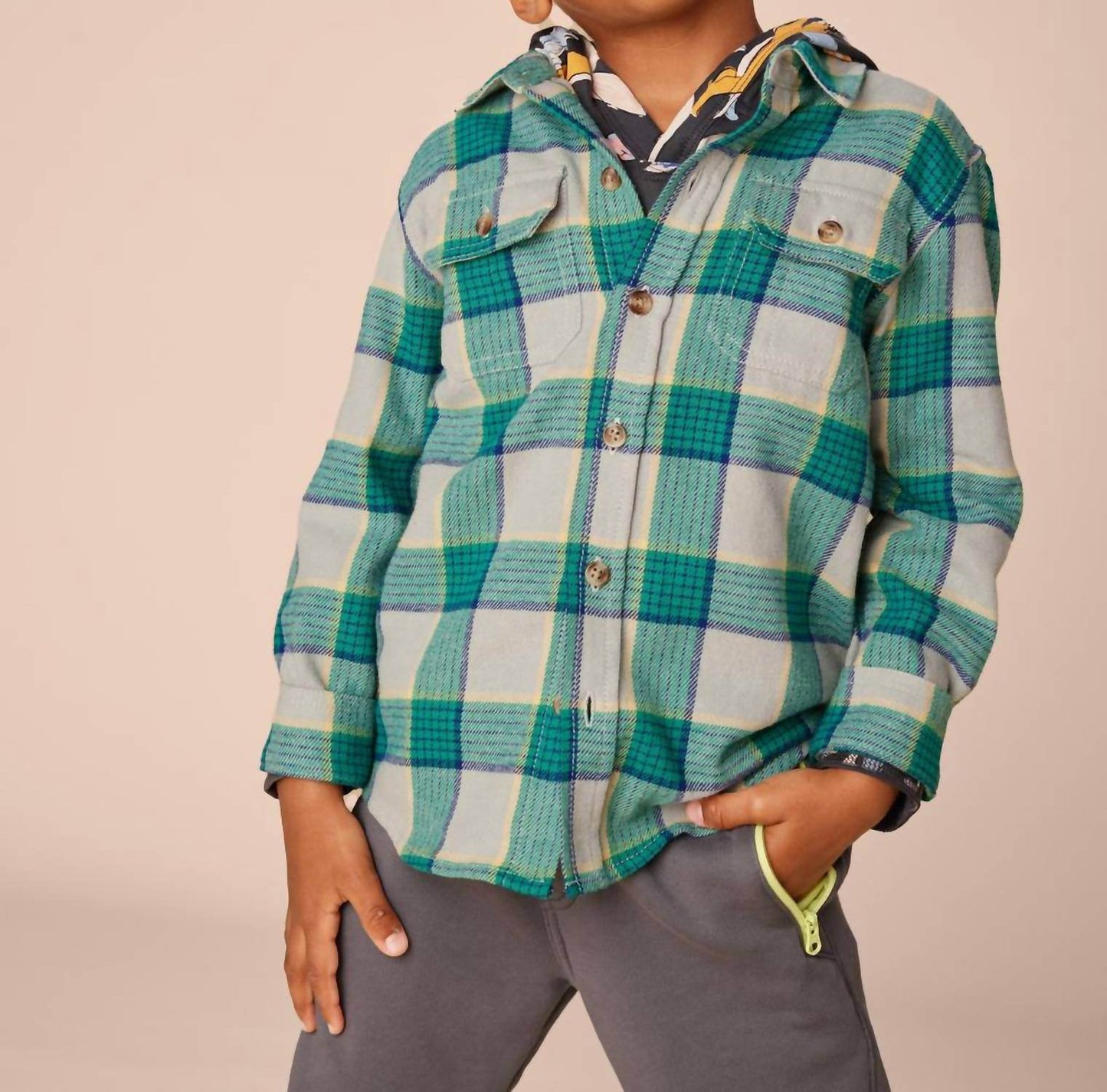 Tea Collection - Flannel Button Up Shirt - Rack Hunt -