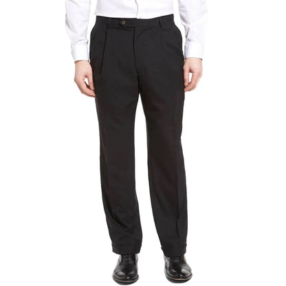 Worsted Wool Tropical Double Reverse Pleat Trouser