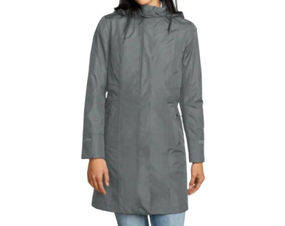 Girl On The Go Rain Hooded Trench Coat