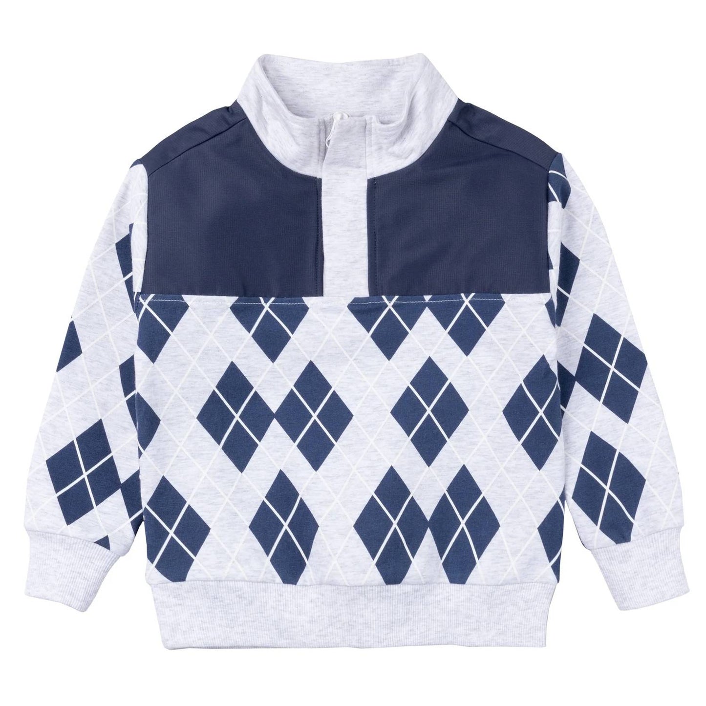 Kid's Argyle Quarter-zip Sweatshirt