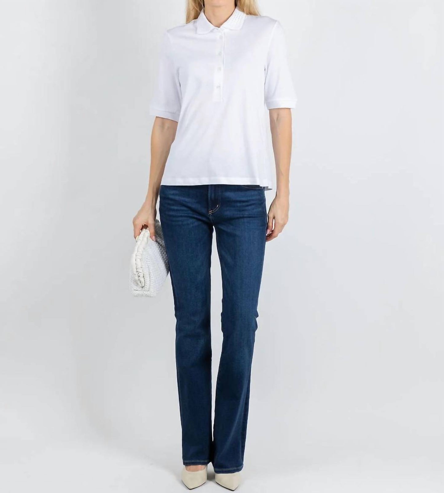 Crochet Collar Drape Polo
