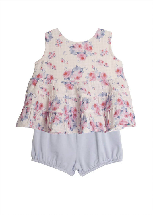 Girl's Amelia Blouse And Shorts Set