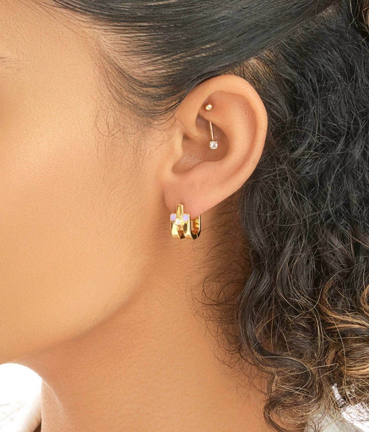 Sterling Forever - ZELLA HUGGIE HOOPS - Rack Hunt -