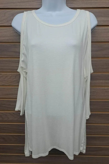 Gorilla Cat - Women's Cold Shoulder 3/4 Sleeve Top - Rack Hunt