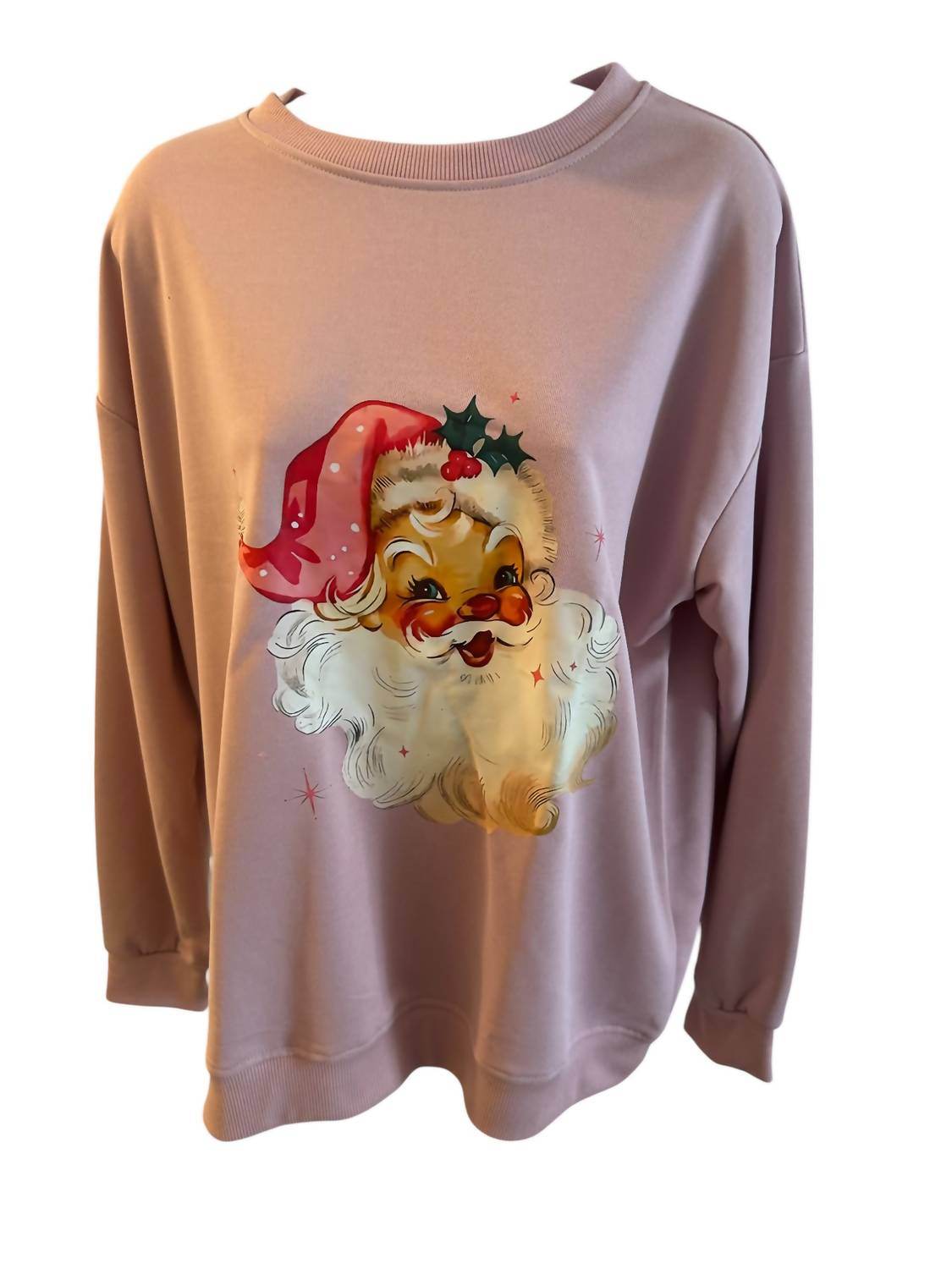 Glam n Go Boutique - WOMEN'S VINTAGE SANTA SWEATSHIRT - Rack Hunt -