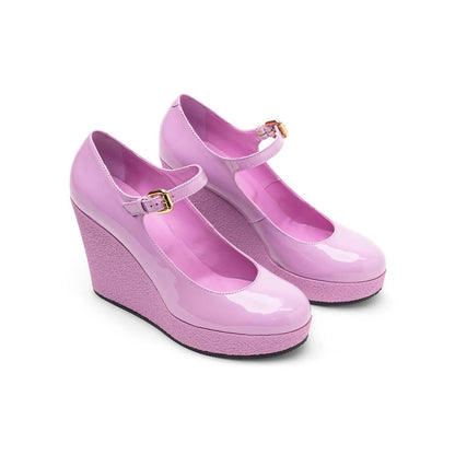 Women's Leather Wedge Pumps