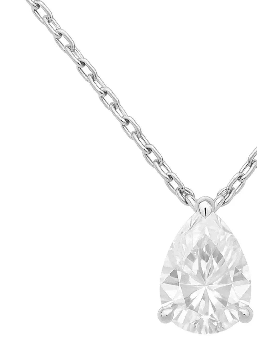 Allyanna Gifts - Women's Moissanite Pear Shape Solitaire Necklace - Rack Hunt