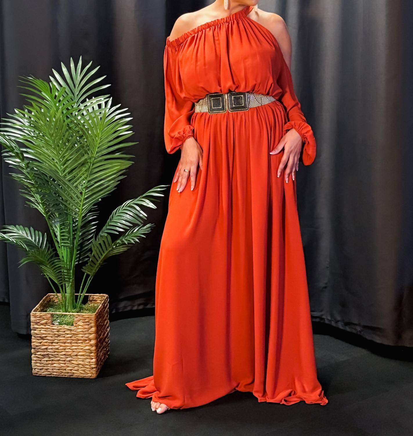Nina Cheyenne - Rust Radiance Maxi Dress - Rack Hunt -