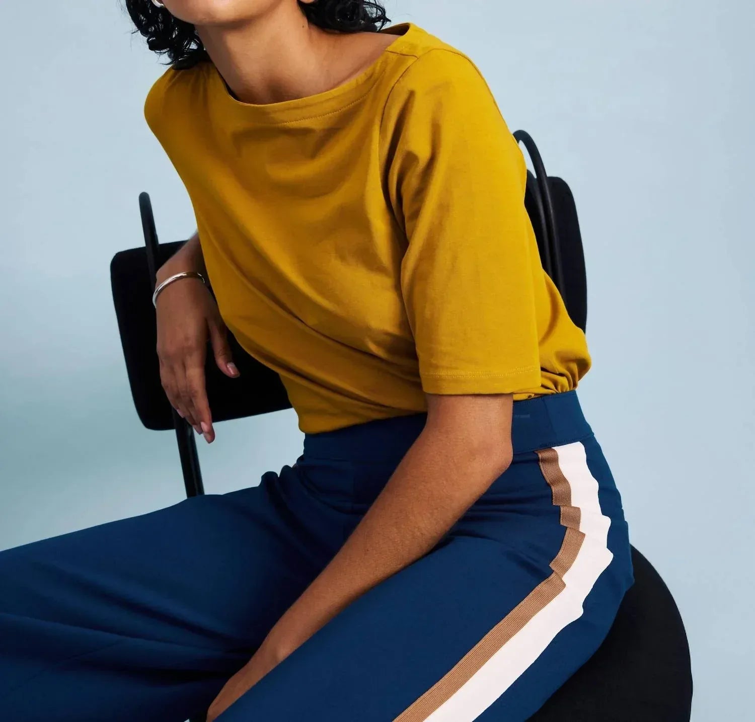 Universal Standard - Stephanie Wide Leg Stripe Ponte Pants - Rack Hunt