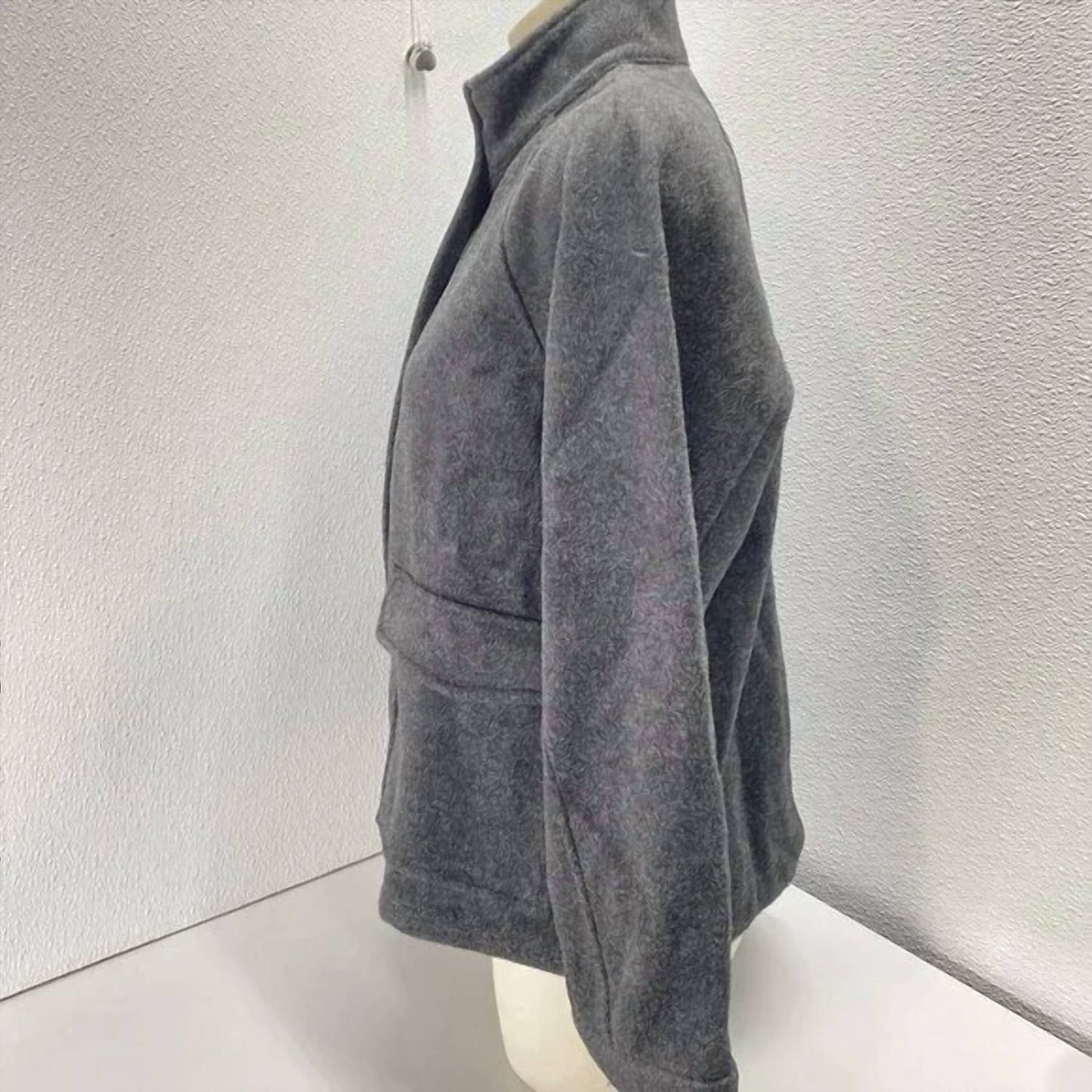 Women's Soft Felt Patch Pocket Fall Jacket