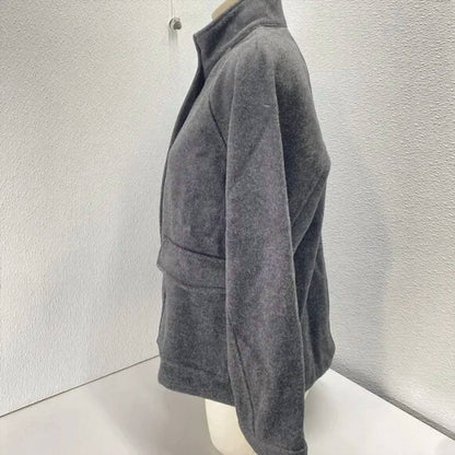 Women's Soft Felt Patch Pocket Fall Jacket