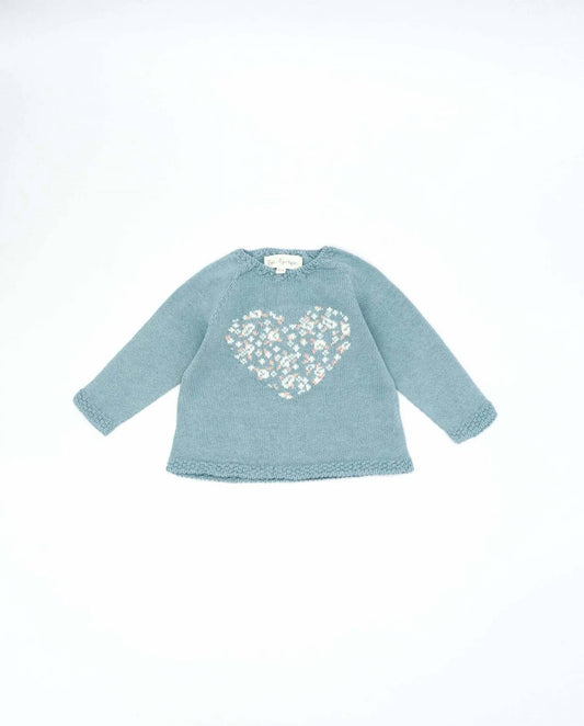 Girl's Heart Knit Sweater