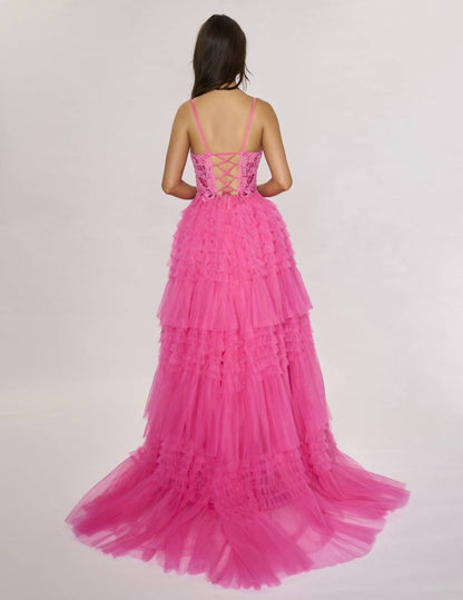 Formal Prom Ruffle Dress