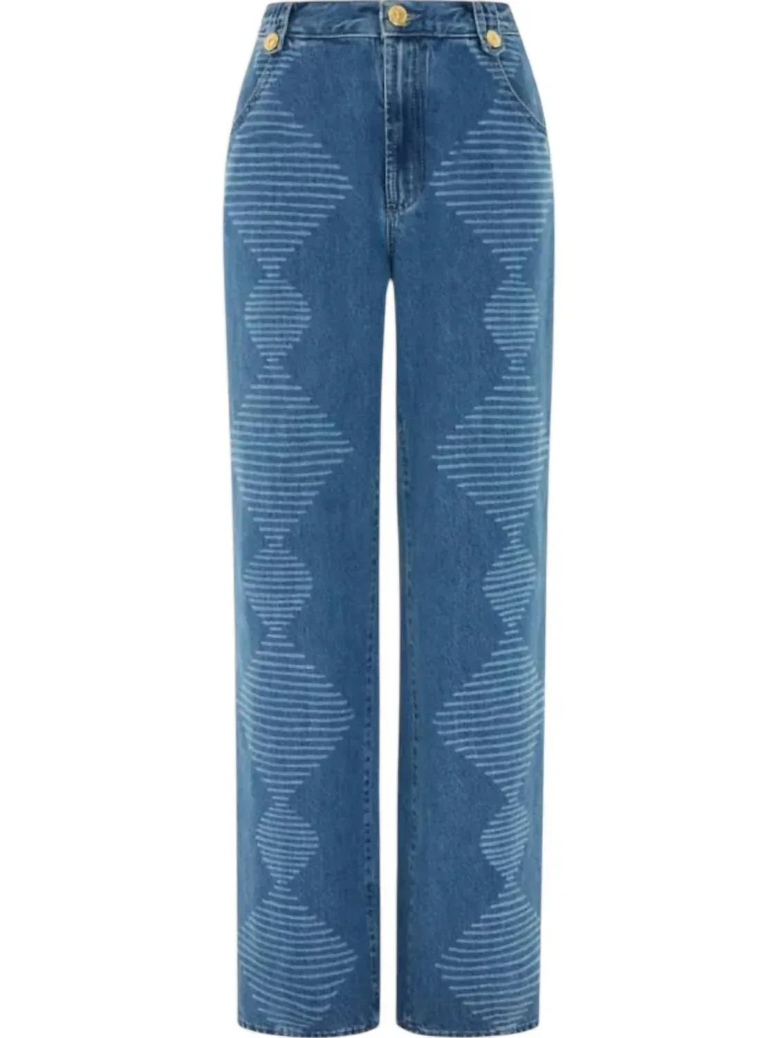 HAYLEY MENZIES - Laser Printed Cropped Wide Leg Jeans - Rack Hunt