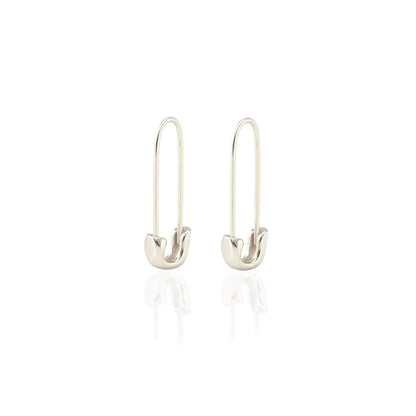 Women's Safety Pin Hoop Earrings