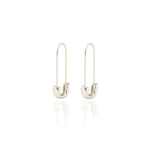 Women's Safety Pin Hoop Earrings
