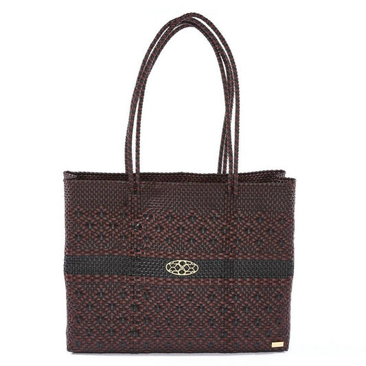 Women's Medium Handmade Aztec Stripe Shoulder Strap Tote Bag
