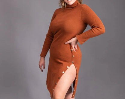 The Athletic Side Of Us - Ribbed Sweater Dress - Rack Hunt