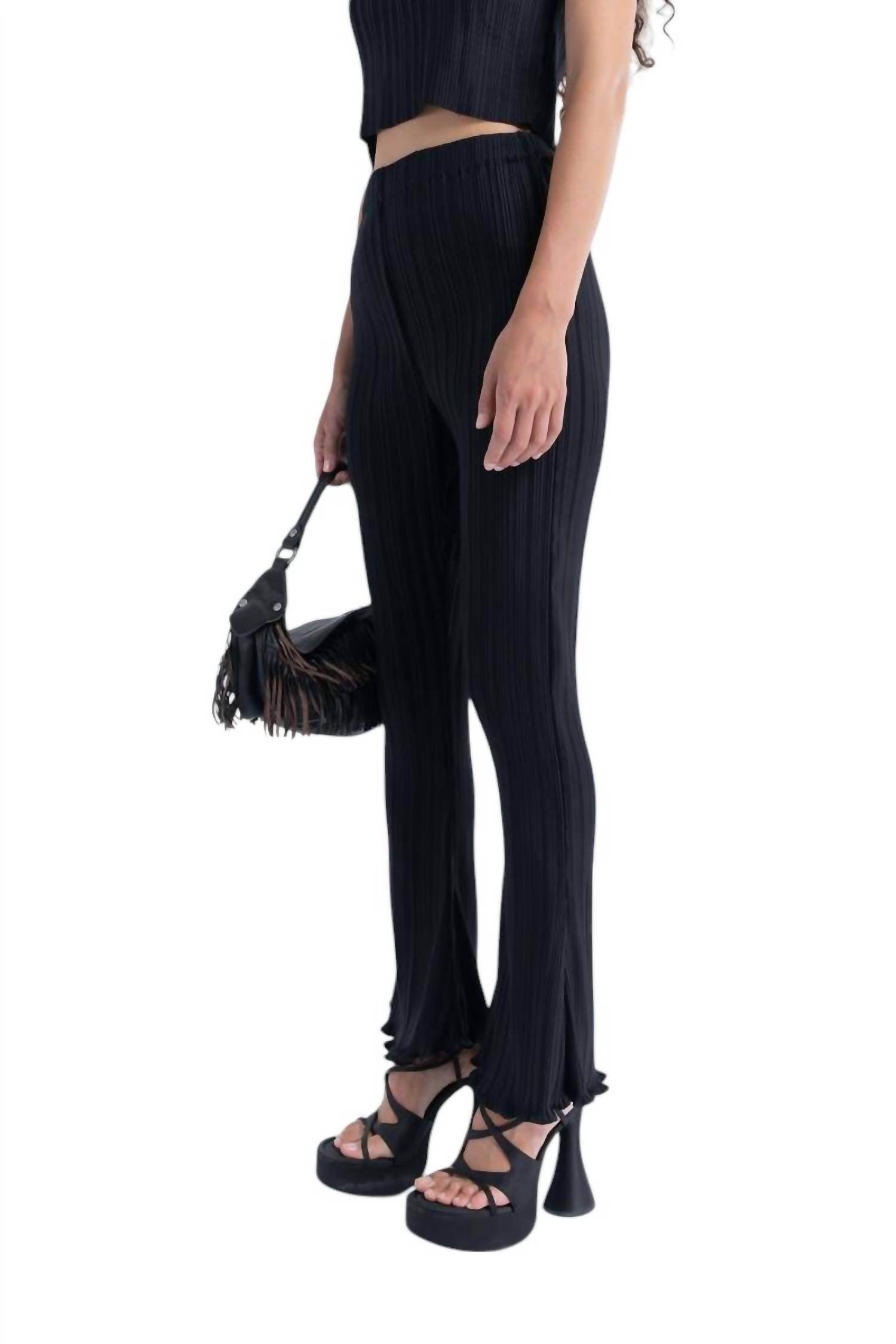 Arthur Apparel - Box Pleat Flare Pants - Rack Hunt