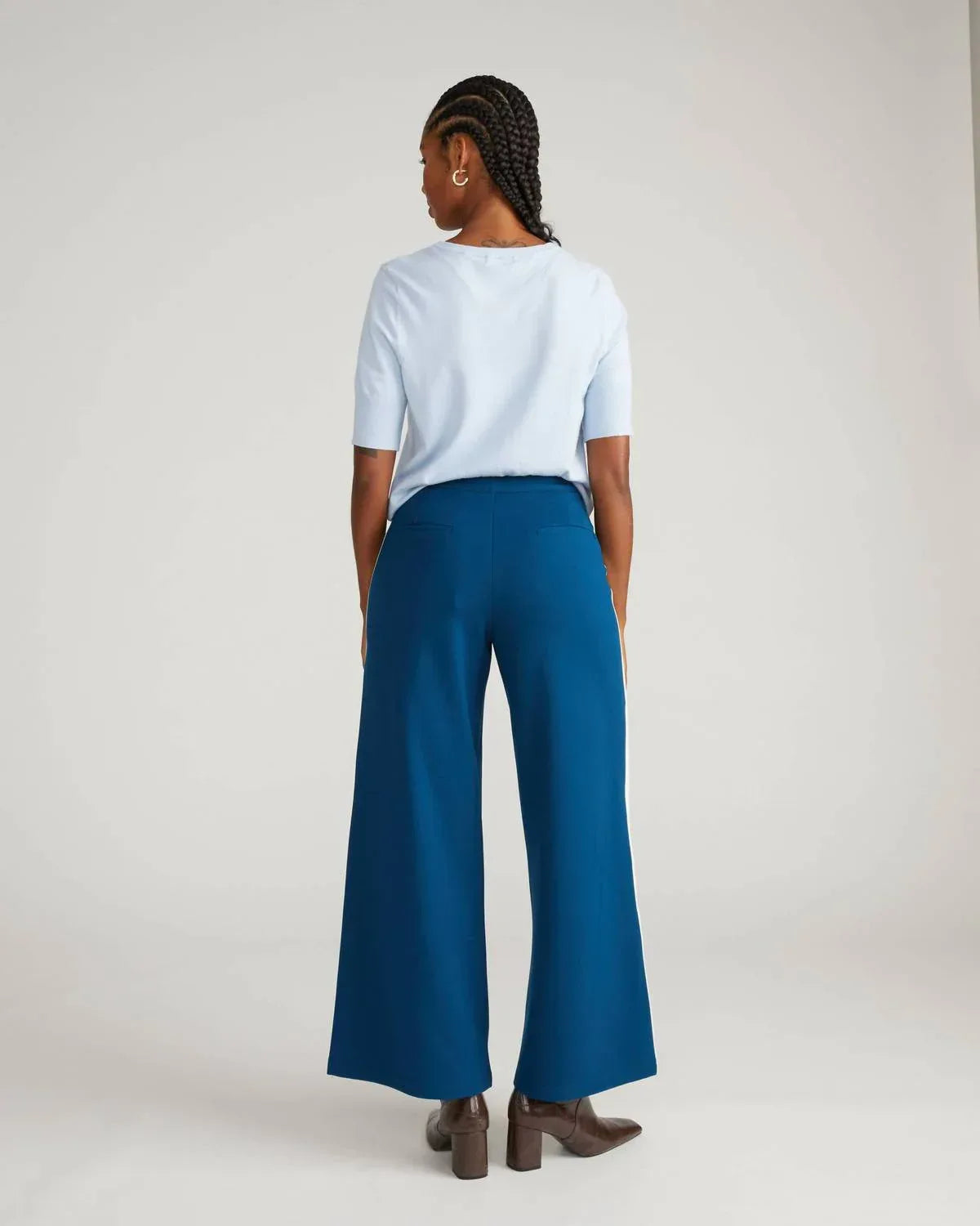 Universal Standard - Stephanie Wide Leg Stripe Ponte Pants - Rack Hunt