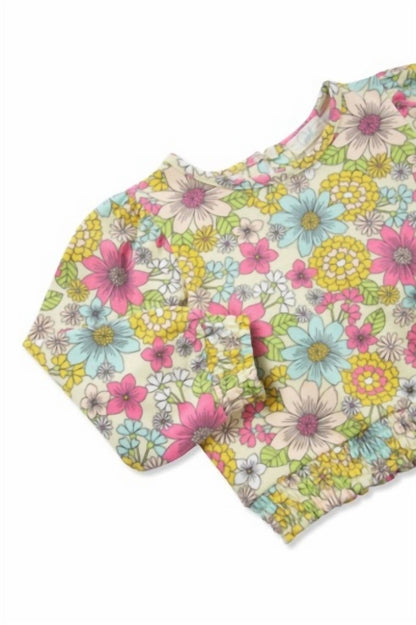 Kid's Retro Floral Pant Set