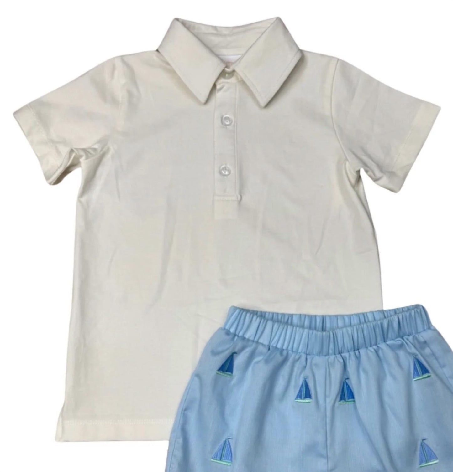 Boy's St John Sailboat Short Set