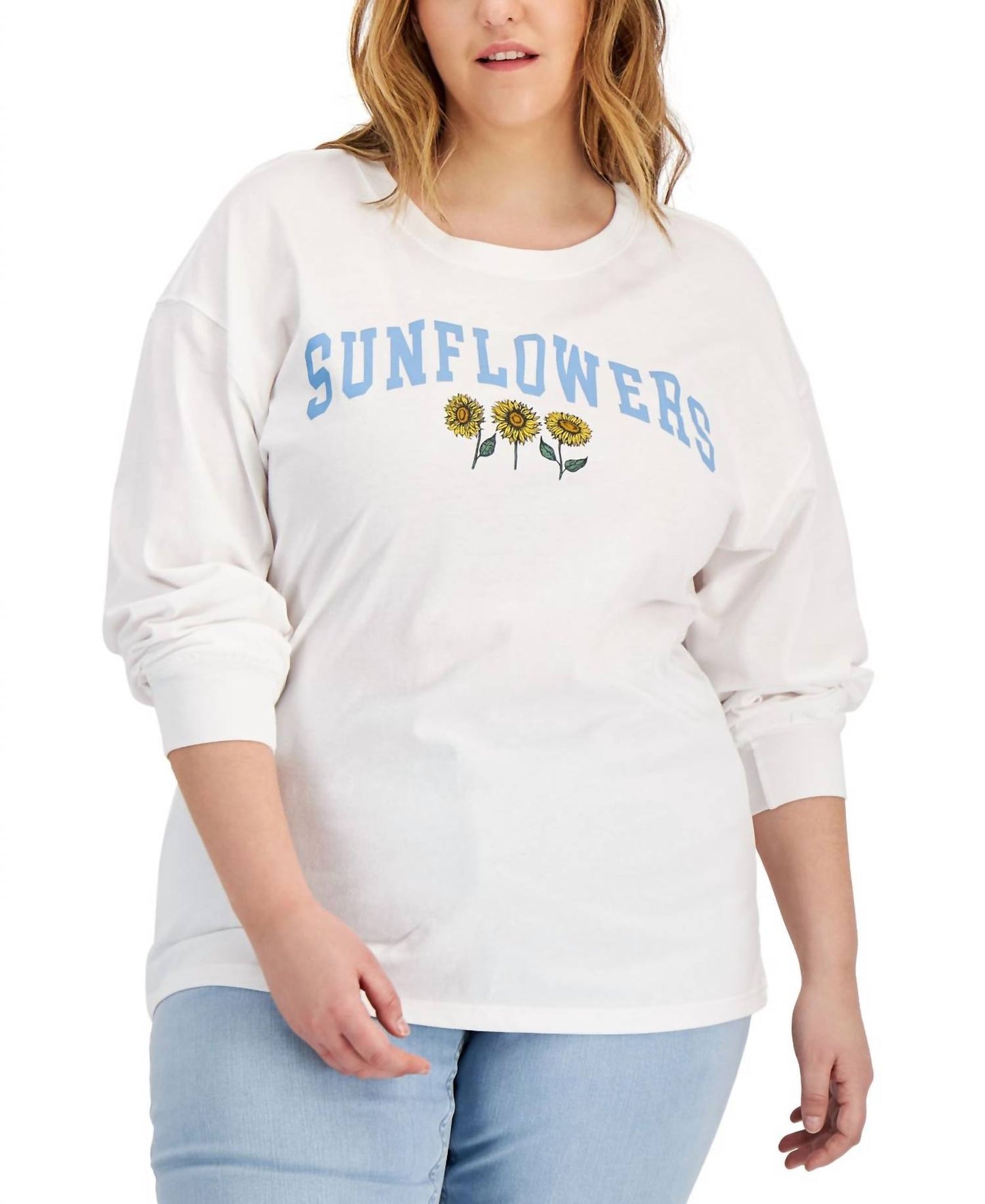 Sunflowers Long-sleeve T-shirt - Plus