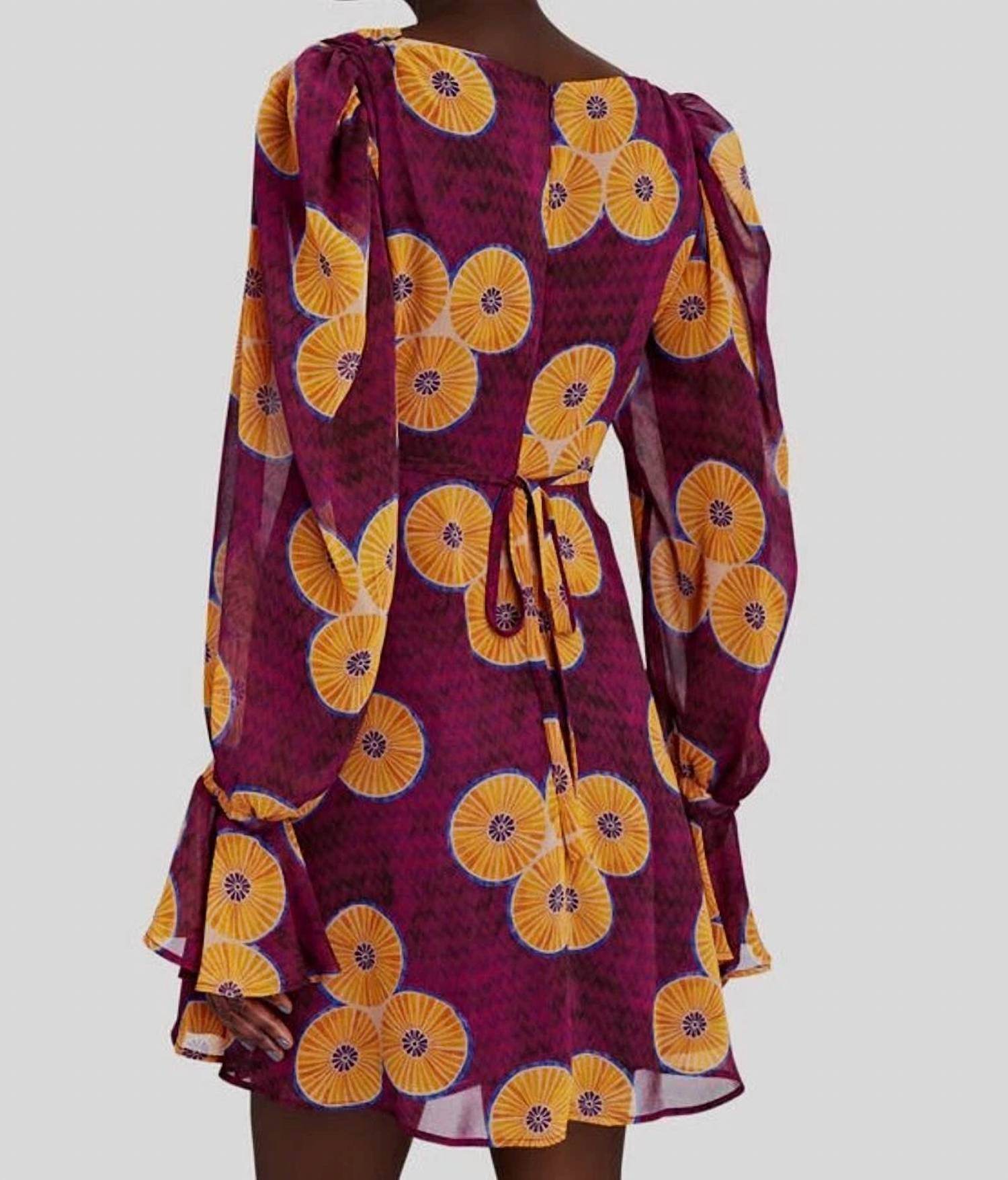 Autumn Adeigbo - Amelie Printed Cut-out Mini A-line Dress - Rack Hunt -