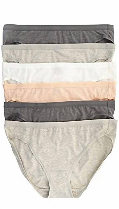 Women's Organic Cotton Stretch Bikini, 6-pack