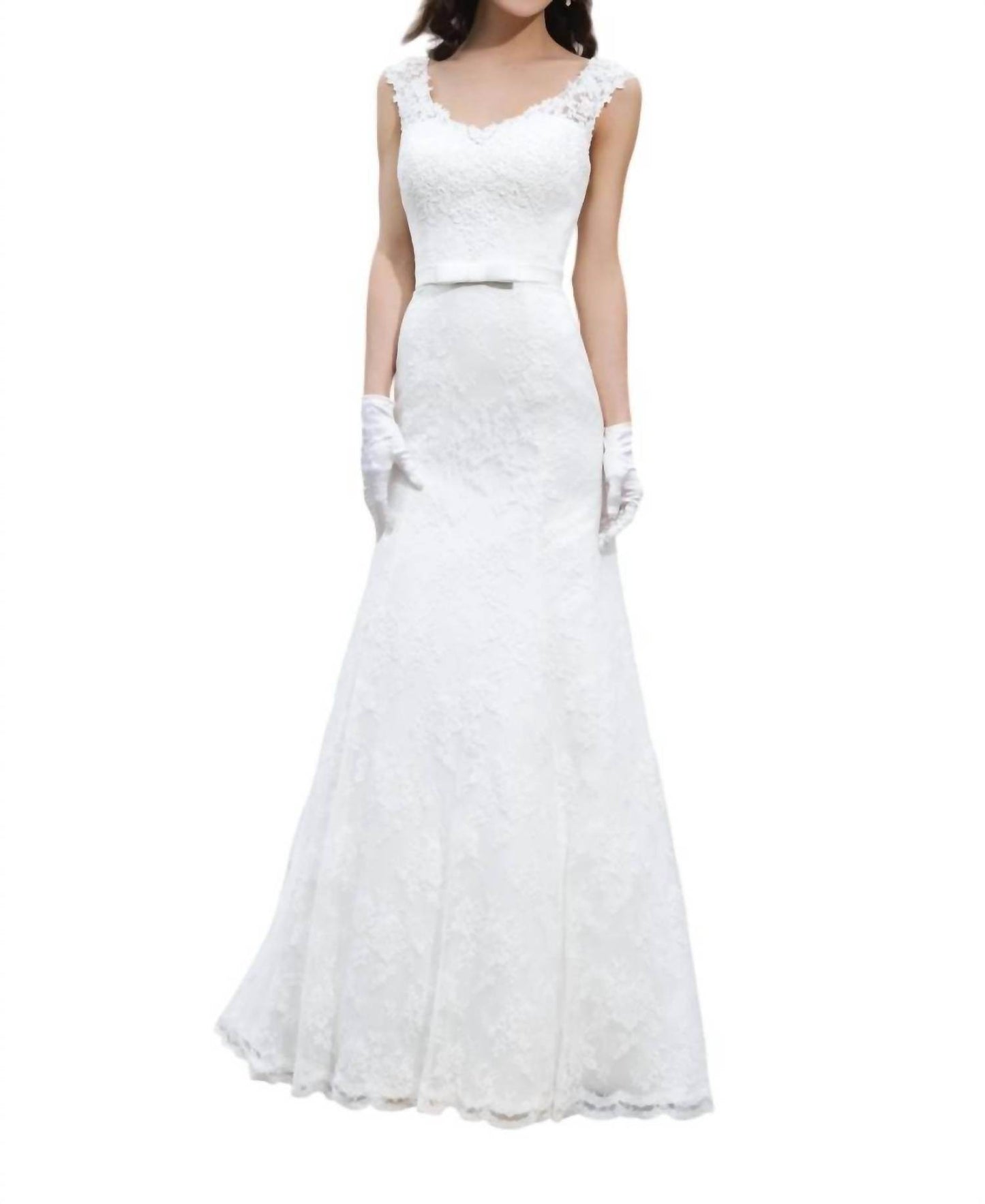 Justin Alexander - Venice Lace Fit And Flare Dress - Rack Hunt -