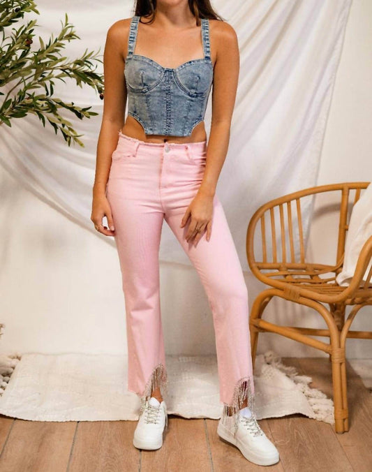 North End - Just Dance Rhinestone Fringe Jeans - Rack Hunt -