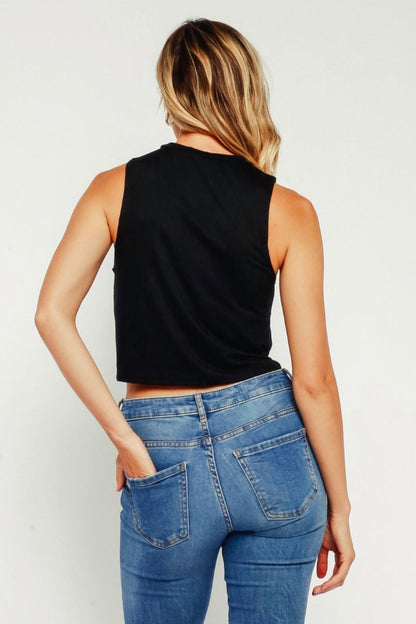 Anya Cropped Sleeveless Muscle Tee