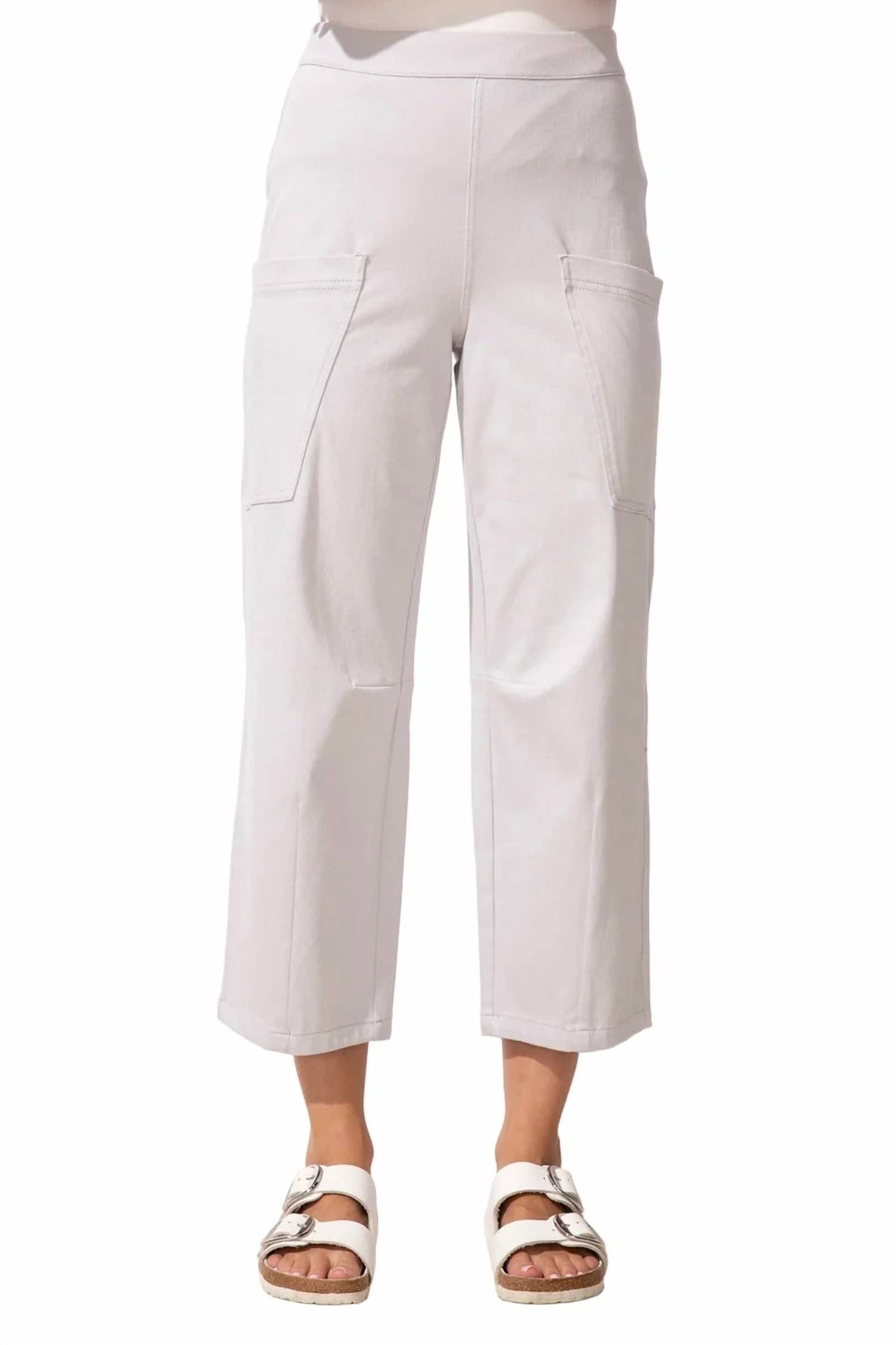 Comfort Knit Denim Darted Flood Jean