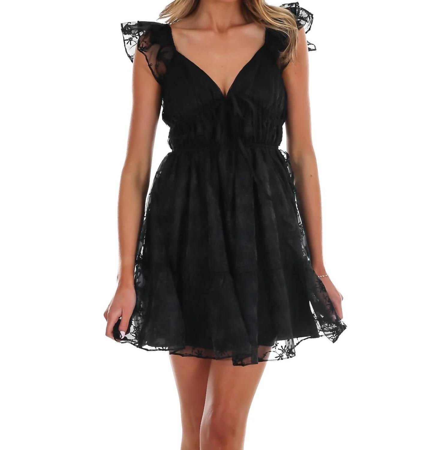 Women's Call Me Lovely Flutter Mini Dress