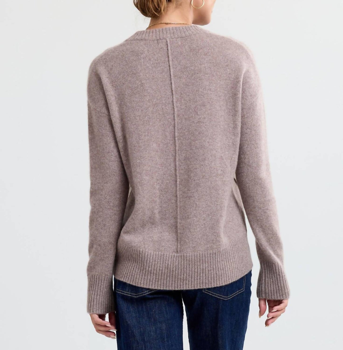 Cashmere Forward Seam V-neck Sweater