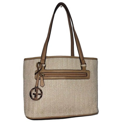 Giani Bernini - Classic Straw Satchel Bag - Rack Hunt