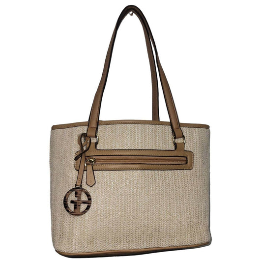 Giani Bernini - Classic Straw Satchel Bag - Rack Hunt -