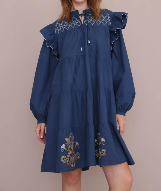 Lumiere Long Puff Sleeves Mini Dress