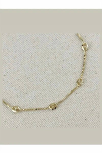 Women's Square Link Box Chain Necklace