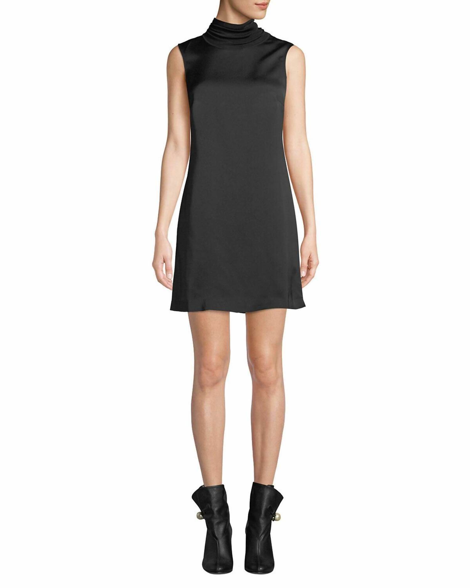 Club Monaco - Jourdan Sleeveless Turtleneck Straight Satin Dress - Rack Hunt