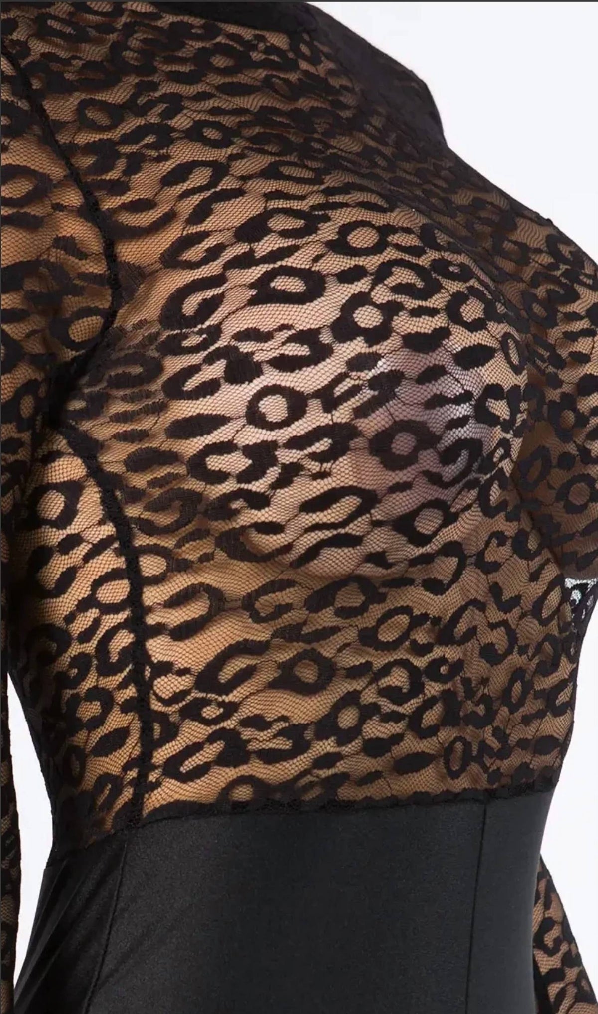 Lace Top Catsuit
