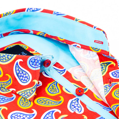 Men's Paisley Print Button Down Shirt