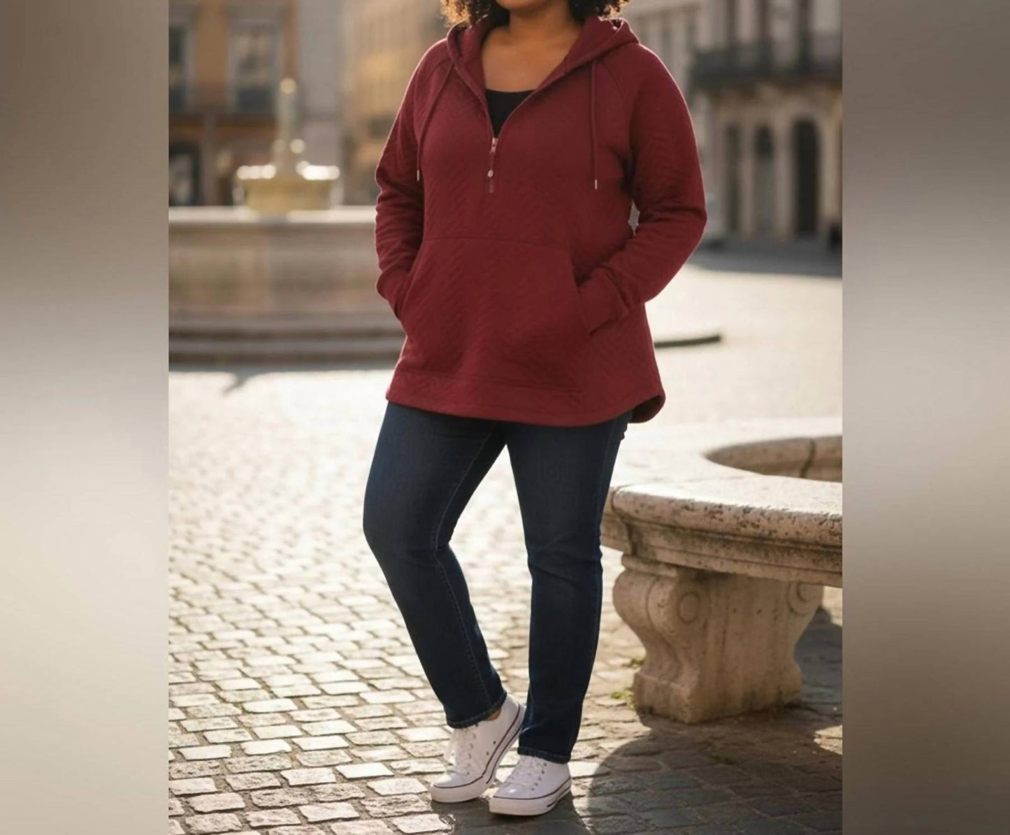 Women's Quilted Hoodie