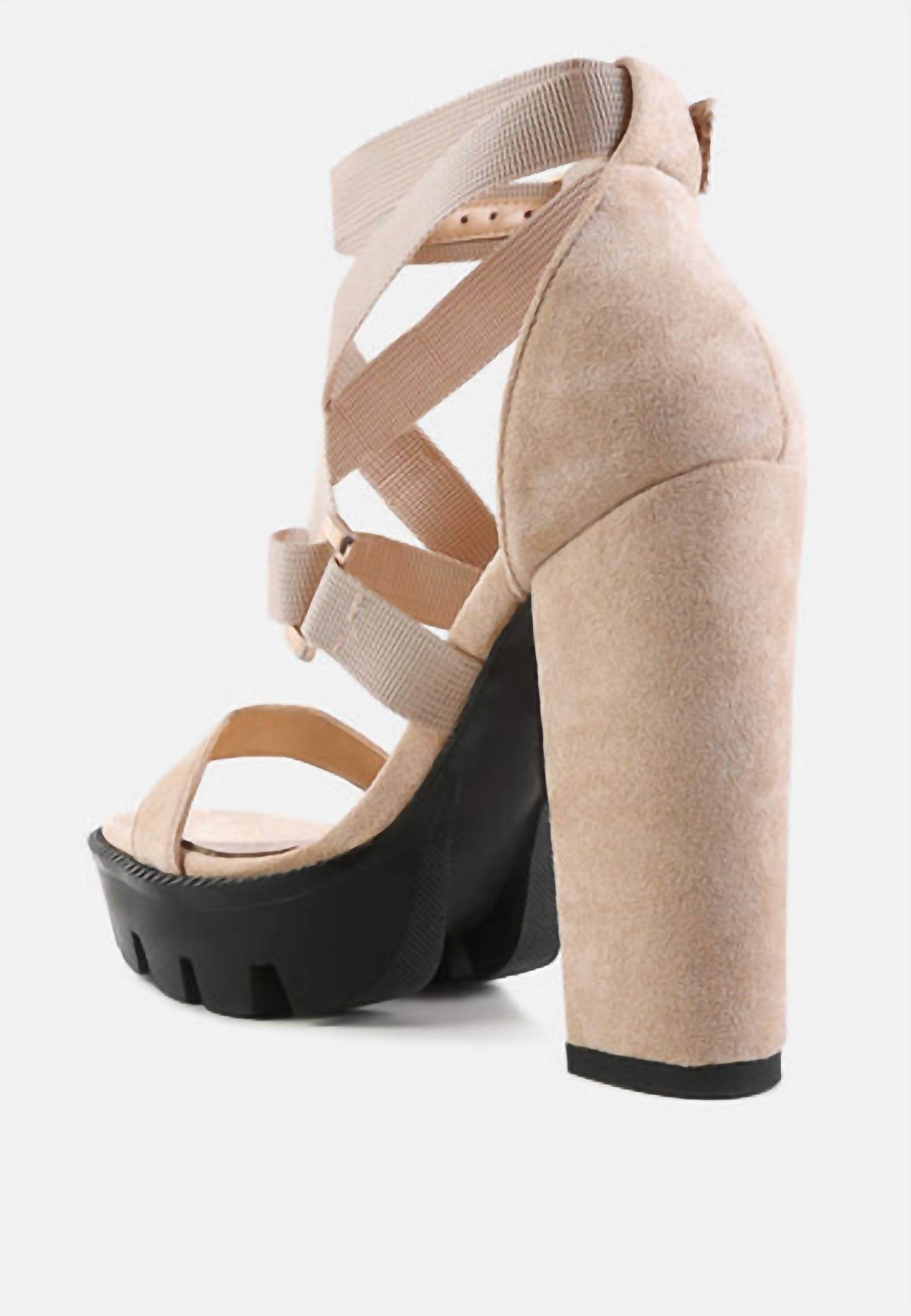 London Rag - Women's Fresh Daisy Harness Straps Block Heel Sandals - Rack Hunt -