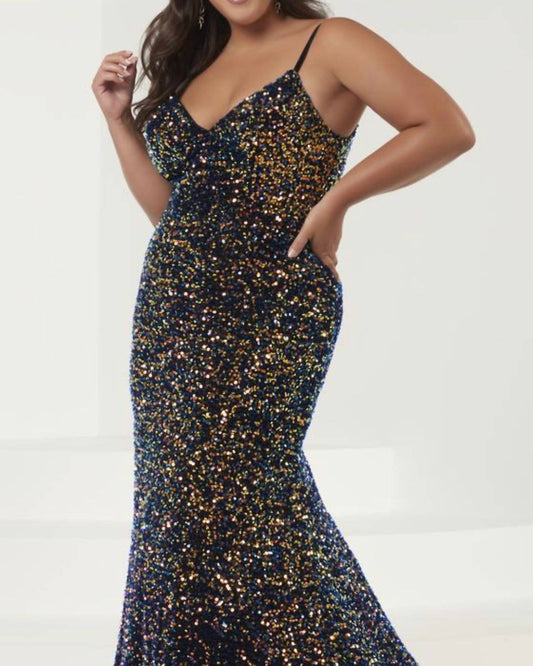 Sequin Trumpet Flare Gown