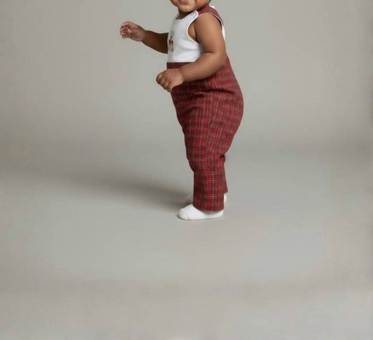 Reindeer On Plaid John John Jumpsuit