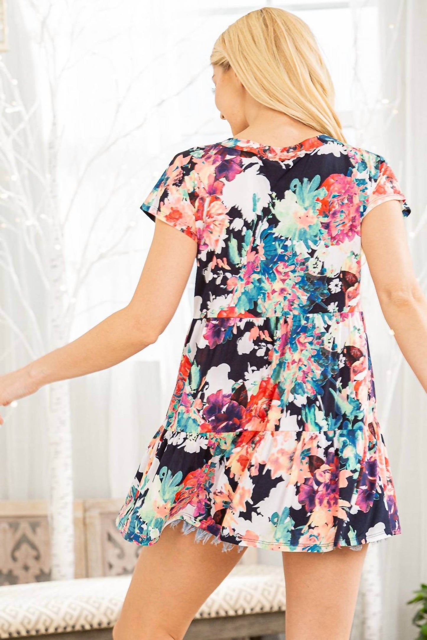 Heimish USA - Women's Floral Multi Babydoll Top - Rack Hunt